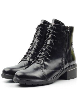 D19-426 BLACK Полуботинки женские (натуральная кожа, байка) размер 37