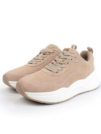 05-A504-4 DK. BEIGE Кроссовки женские (натуральная замша) размер 39