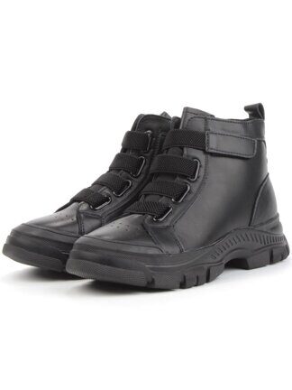 05-P50-1Z BLACK Кроссовки женские зимние (натуральная кожа, шерсть) размер 39 идет на 38