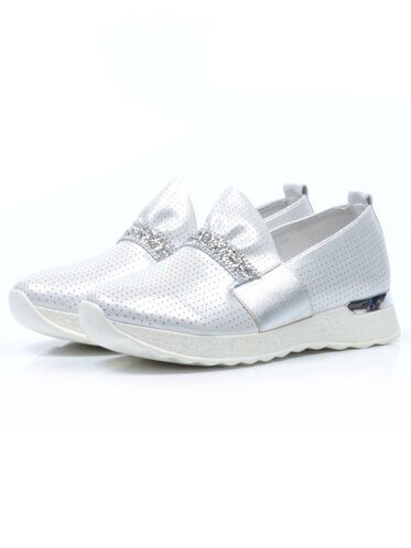 05-E177123-20B100M WHITE Слипоны женские (натуральная кожа) размер 38